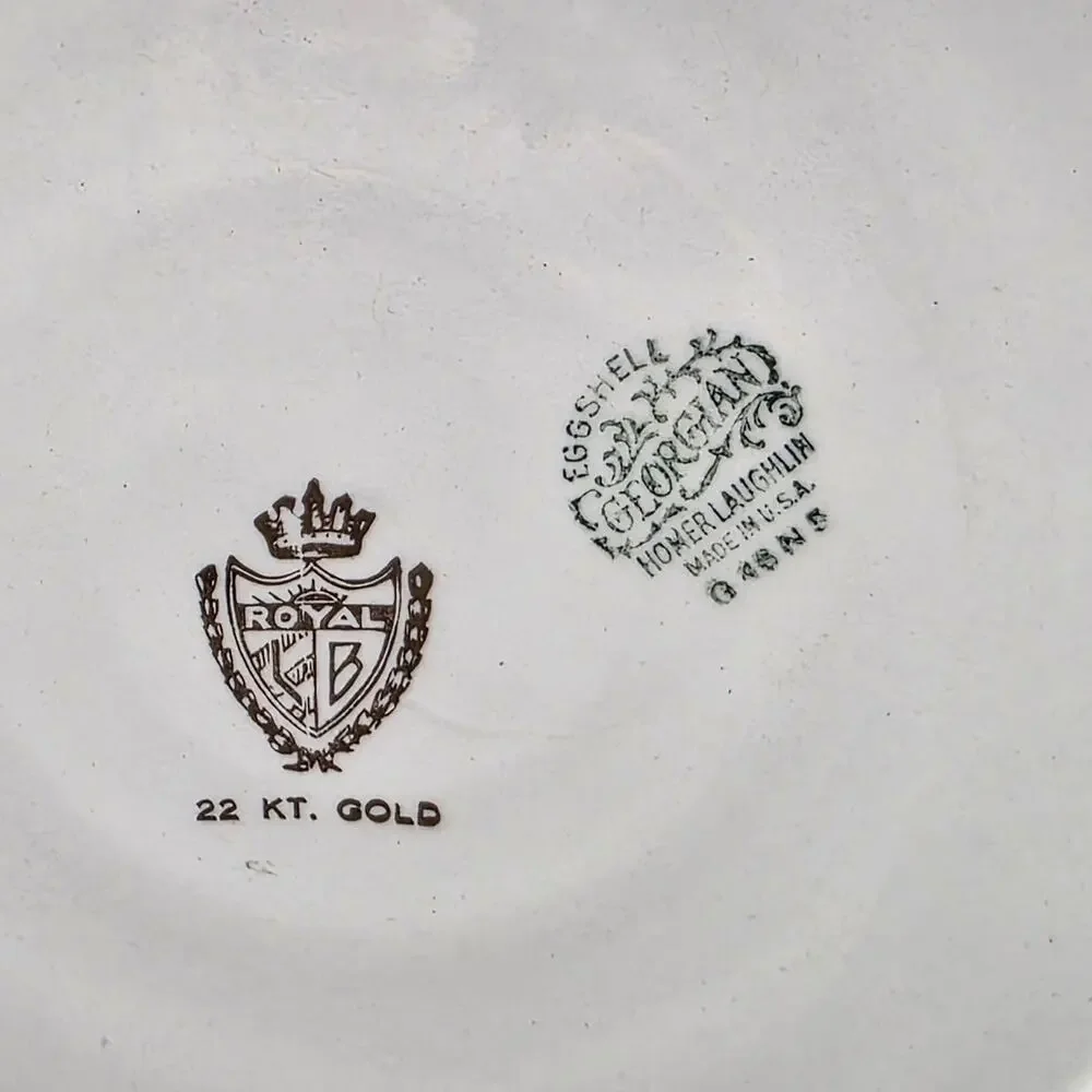 Vintage Homer Laughlin Eggshell Georgian 22K Gold Dinner Plate 14